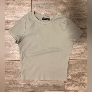 Sage Green Women's Crop Tee